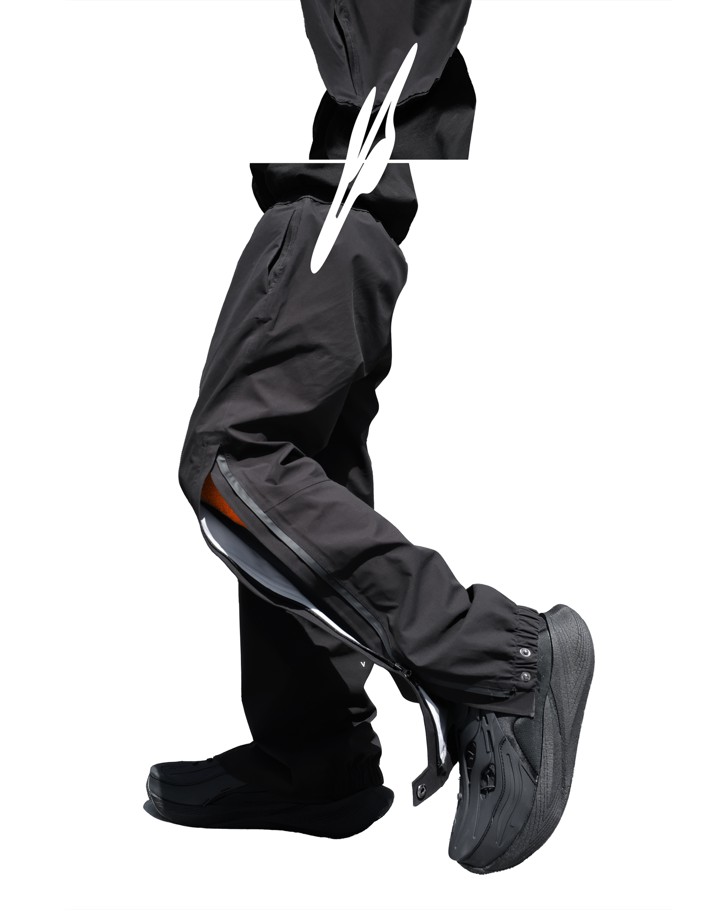SHELL PANTS ( STUDY + 3LAYER LARGE ZIPPER) - WATERPROOF