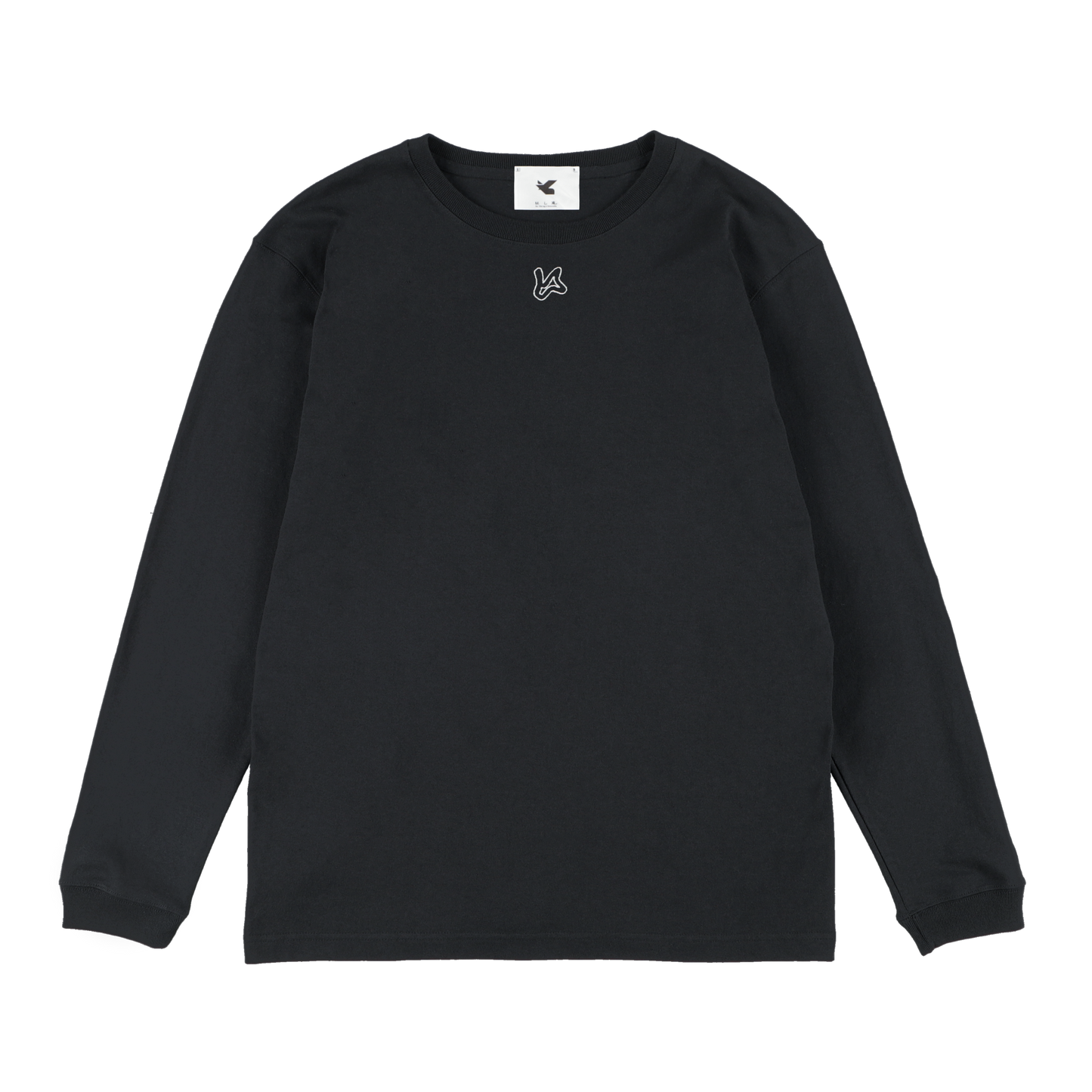 LONG SLEEVE T SHIRT BLACK ( STUDY 6.01 SINGLE FIXED LOGO)