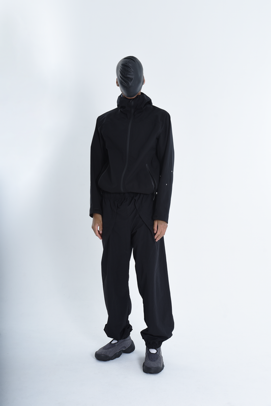 TRACK PANTS BLACK ( STUDY 8.01 : kvr logo)