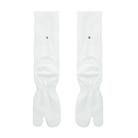 SPLIT TOE SOCKS WHITE ( STUDY 4.01 : KVR LOGO)